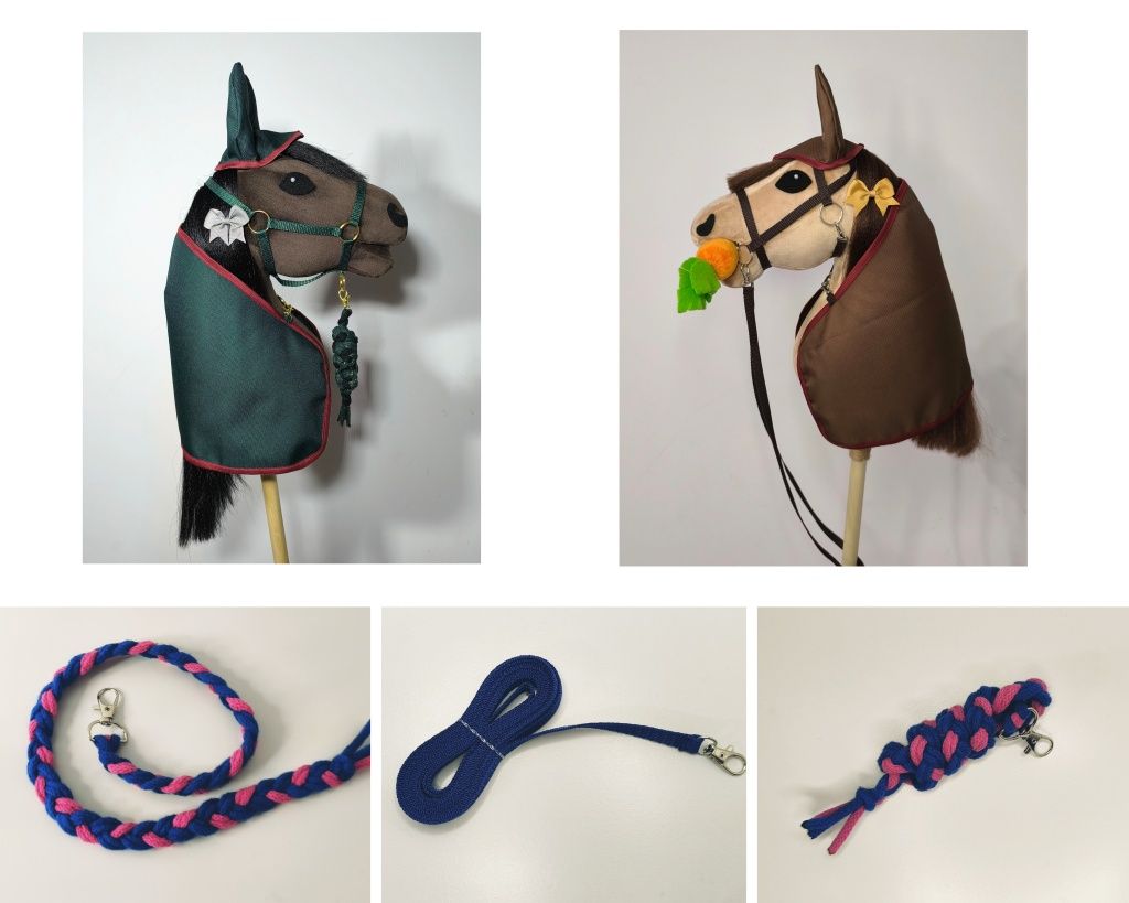 Akcesoria dla Hobby Horse - marchew, pietruszka, lonża, uwiąz, siano
