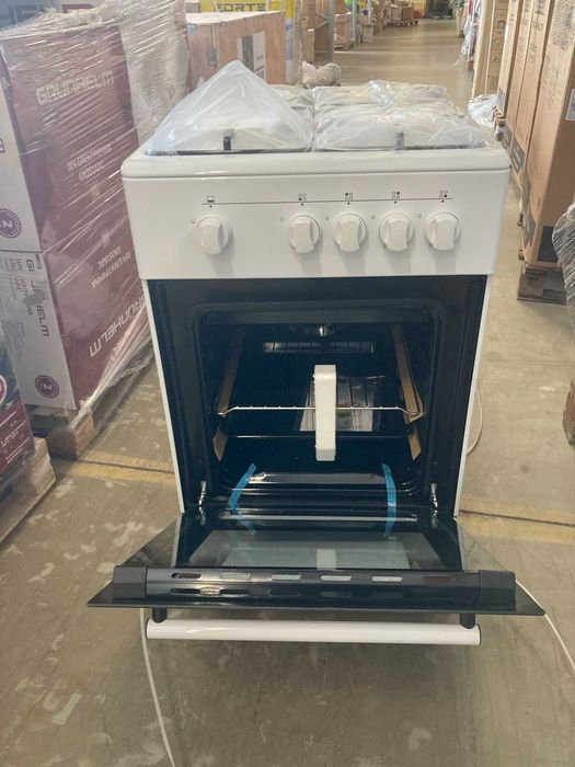 Кухонна Плита газова G4F5600W 50см. біла (GRUNHELM)(газова духовка)