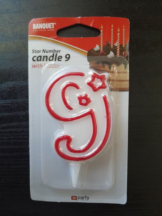 Świeczka urodzinowa nr 9