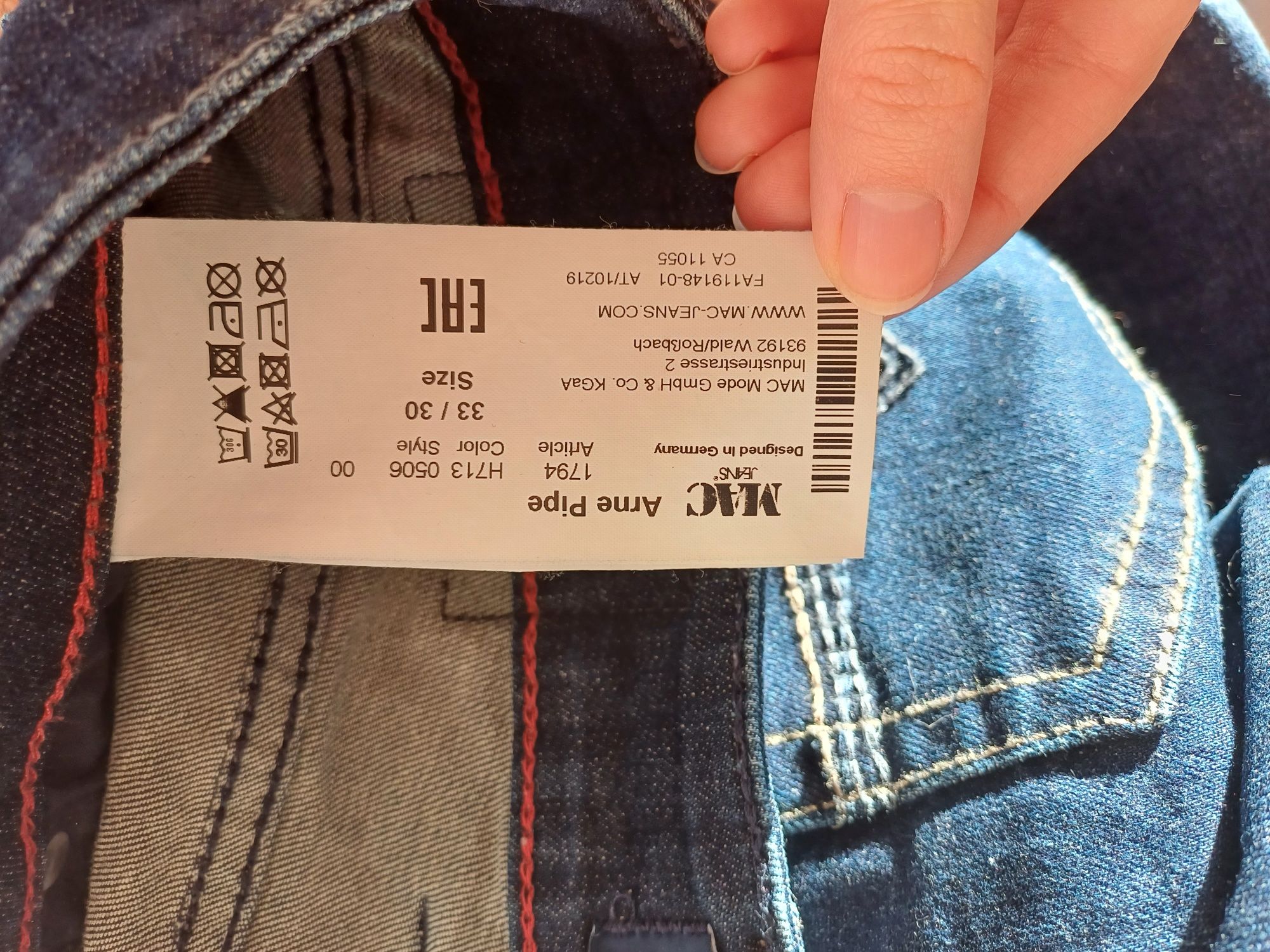 Jeansy straight wysoki stan XL 42 mac jeans