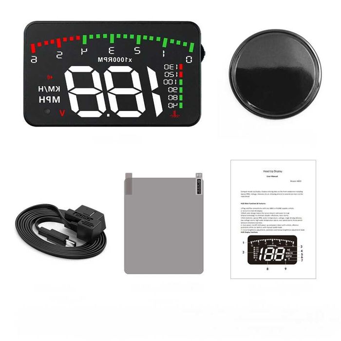 Проекция спидометра на лобовое стекло авто с OBDII/EUOBD HUD-проектор