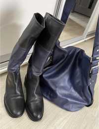Жіночі Сапоги/чоботи- труби BRASKA ( натур. шкіра) з сумкой