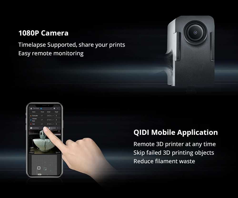 3D-принтер QIDI Tech Q1 Pro, 350°C, процесор Cortex-A53