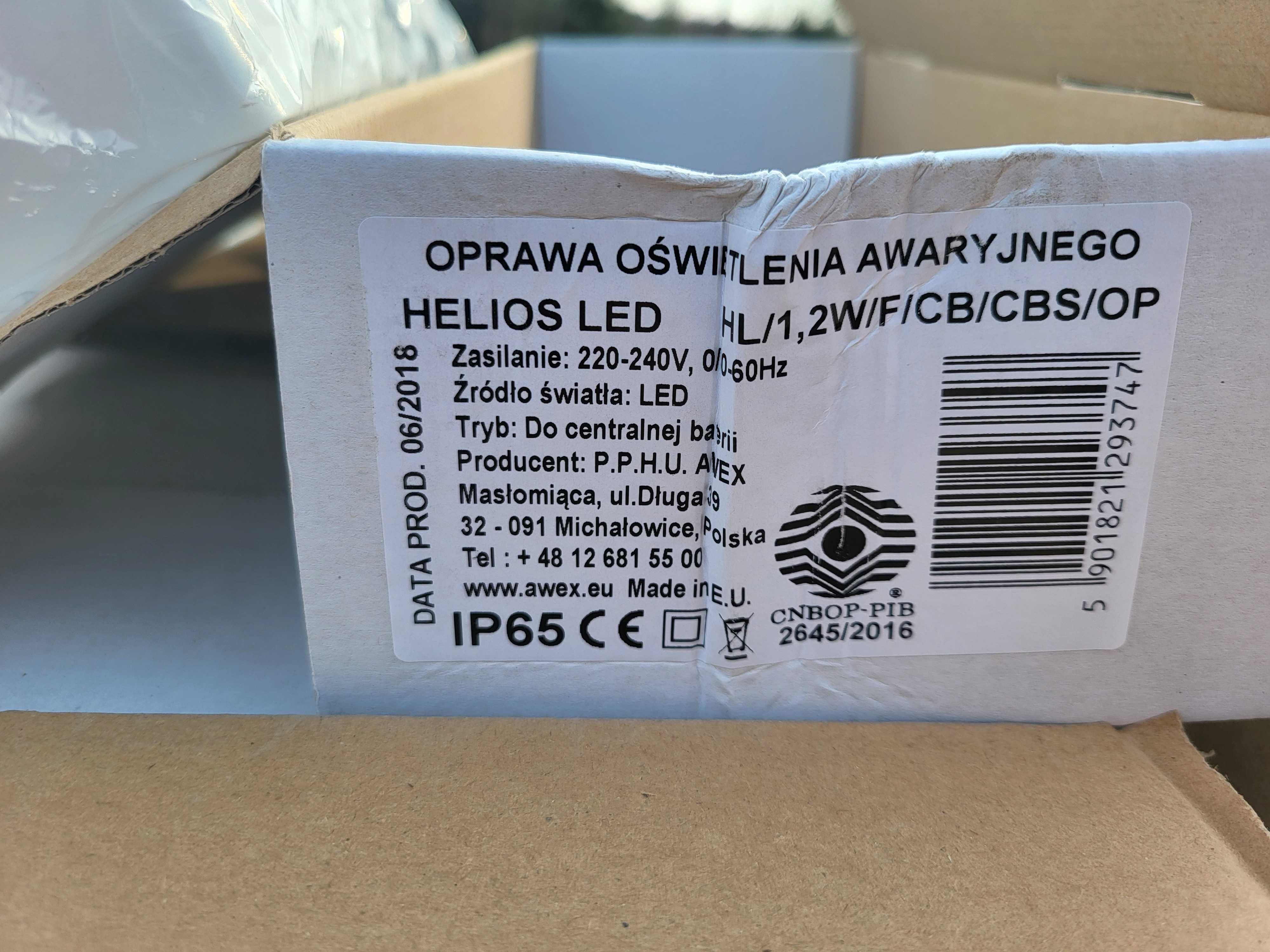 Oprawa, lampa, lampy oświetlenia awaryjnego Helios LED HL/1,2W Awex