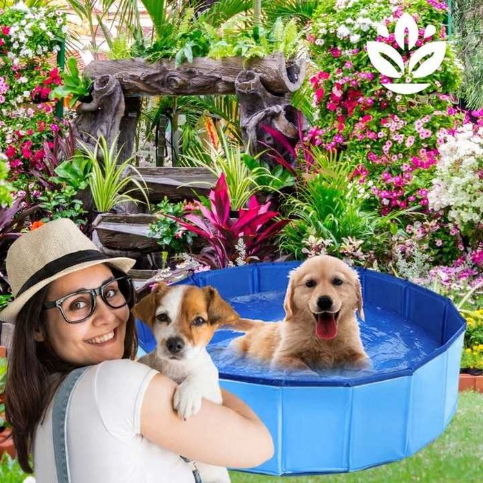 BASEN DLA PSA ZWIERZĄT ogrodowy składany kojec kąpieli 80x30 cm