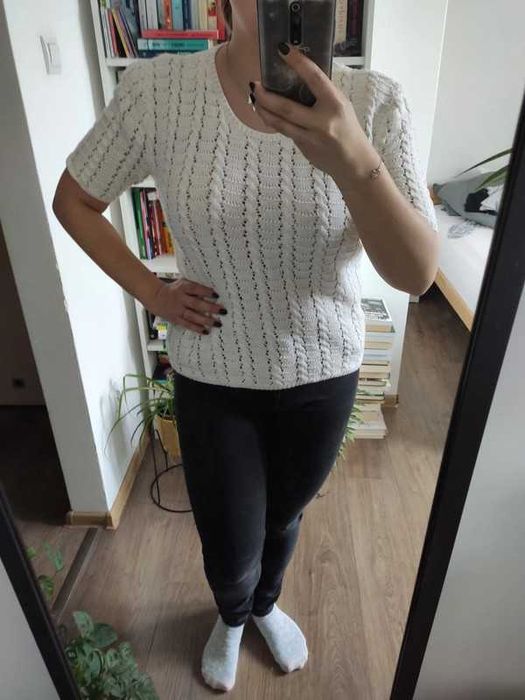 Sweter z krótkim rękawem DIY