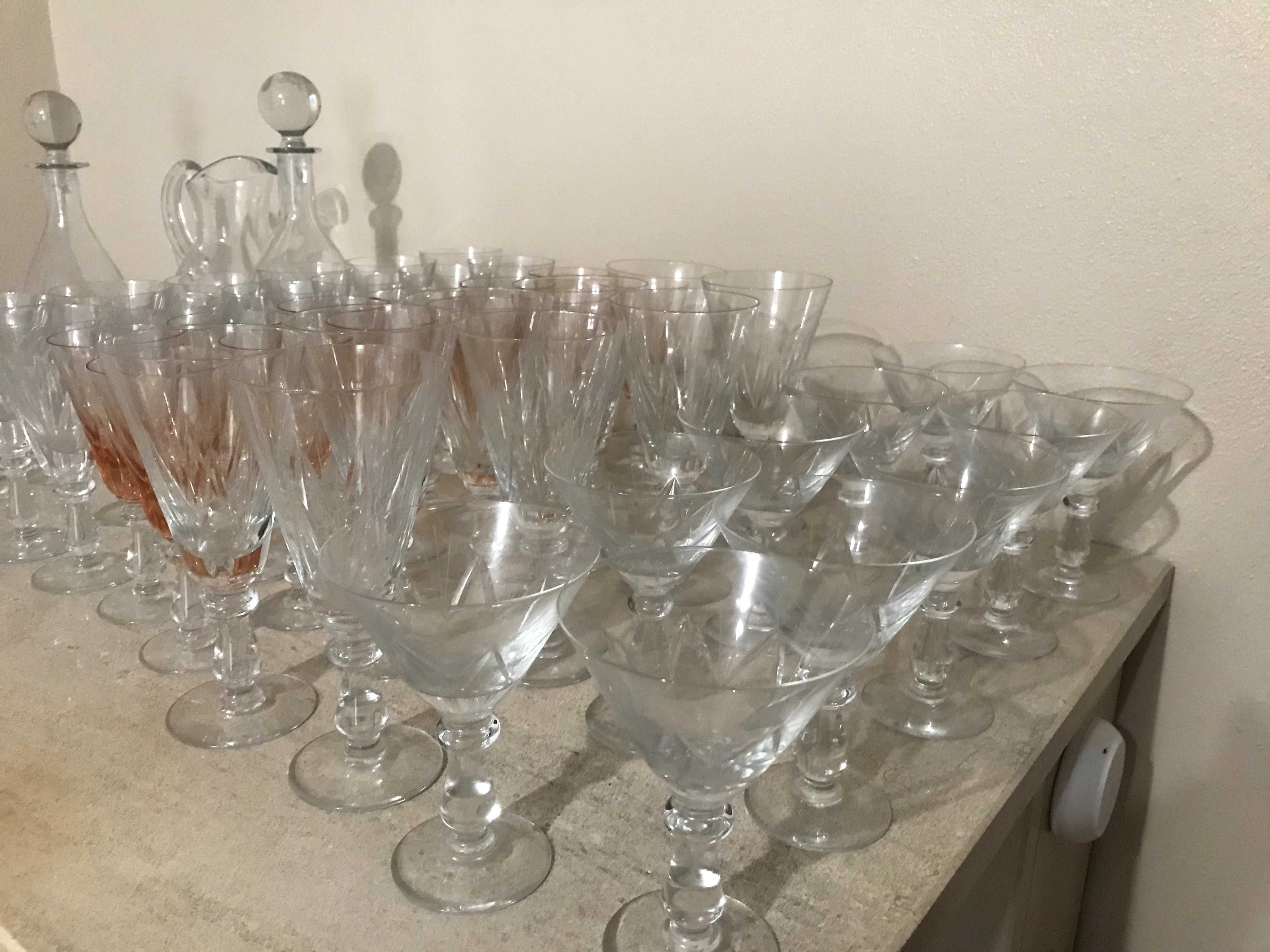 Copos de cristal nunca usados