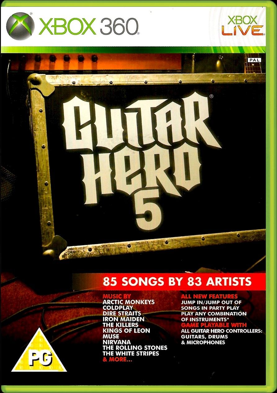 gra muzyczna Xbox 360 Guitar Hero 5 łap za wiosło i Graj Najlepsze Rif