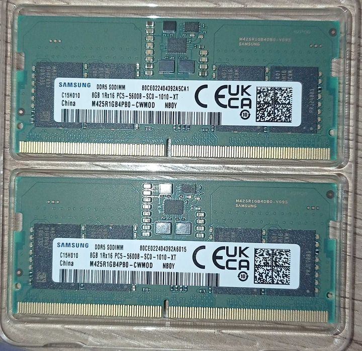 Samsung DDR5 SO-DIMM 8GB 1Rx16 5600MHz PC5-5600B M425R1GB4PB0-CWM