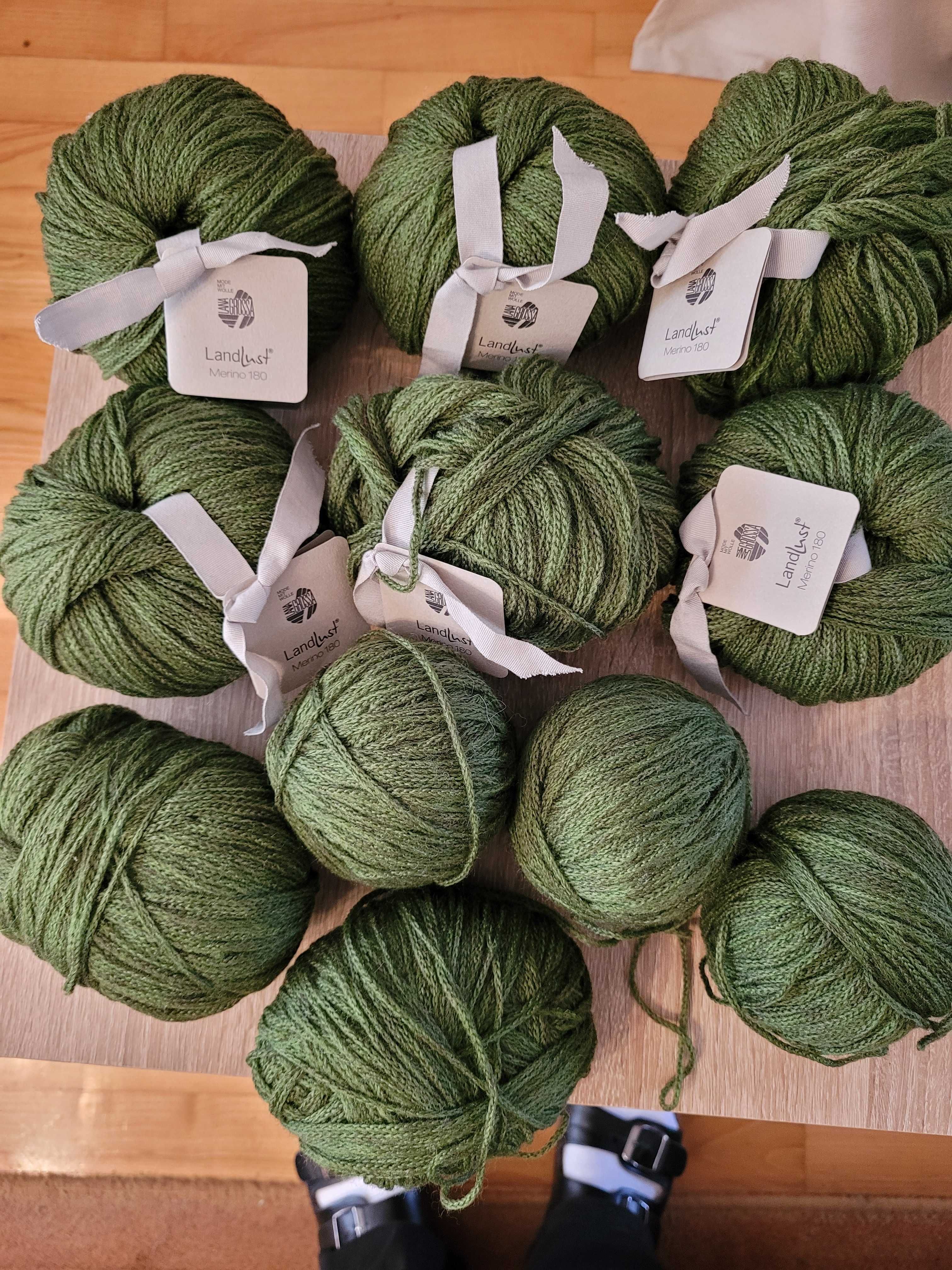 Włóczka Lana Grossa Merino zielona