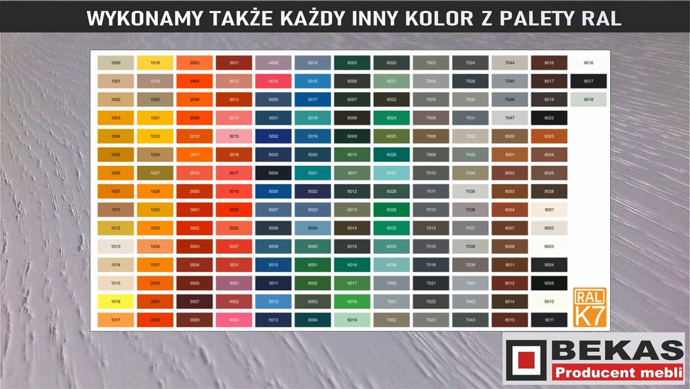 Śliczna Biała Komoda Narożna  Blat Dąb Natura BEKAS Producent Mebli