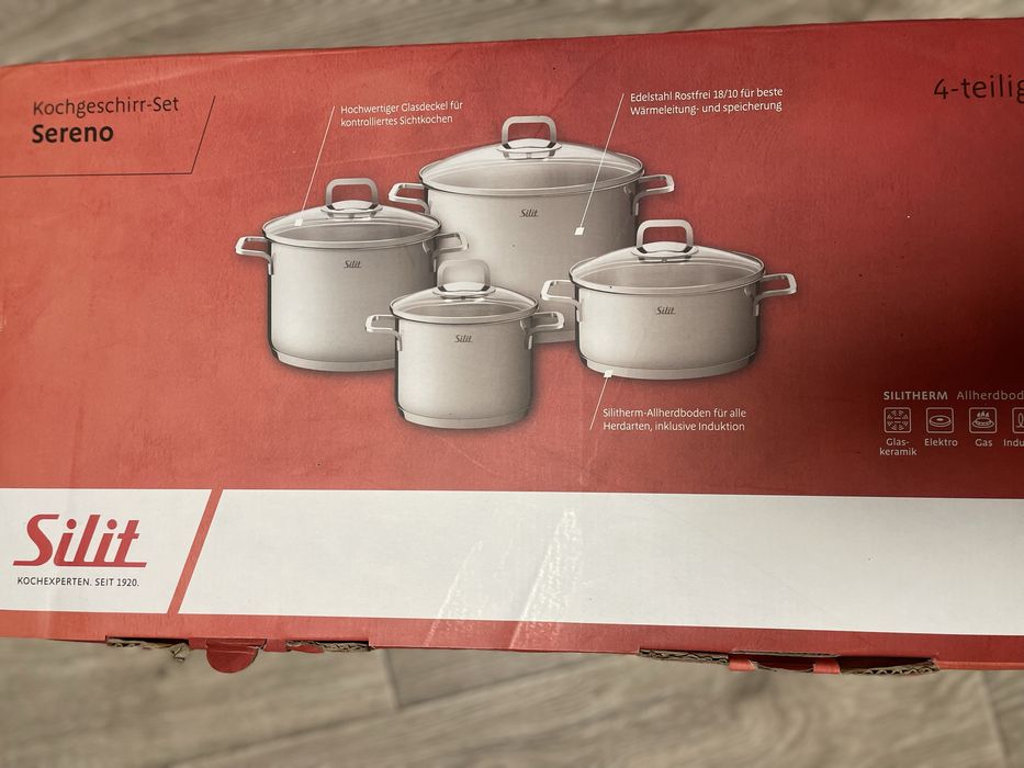 Набір посуду з 4 предметів, з нержавіючоі сталі SILIT, Німеччина