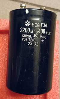 Kondensator elektrolityczny HCG 2200uF 400 V DC