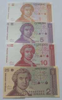 Banknoty CROATIA - Zestaw !!! Stan Bankowy UNC !!! Kolekcjonerskie