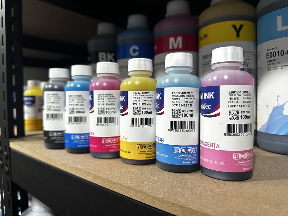 Чорнила InkTec E0017 для Epson - набір 6 кольорів по 100мл, Корея