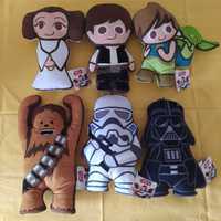 Conjunto completo 6 bonecos peluche Disney Star Wars