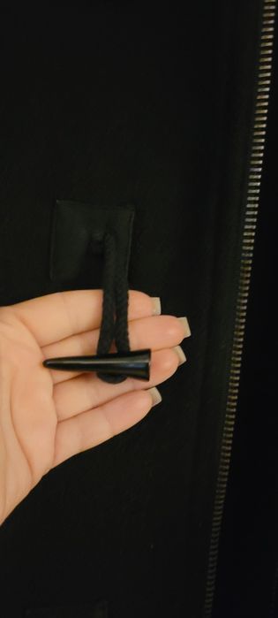 Płaszcz męski z kapturem zimowy