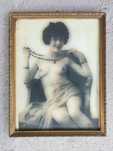 Stara ramka, obrazek, Portret , Erotyk Artdeco