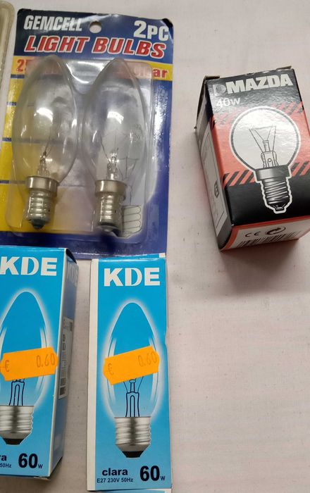 Lâmpadas novas, diversas, lote nº 9,  por 5€