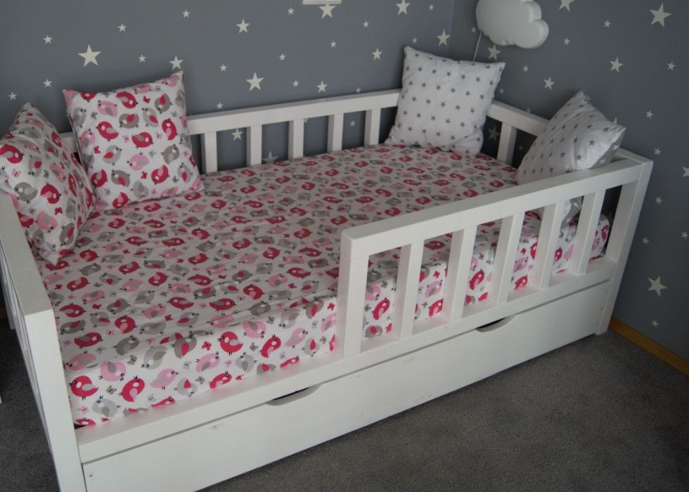 Łóżko dla dziecka , styl skandynawski, 160 na 80, białe, inne kolory