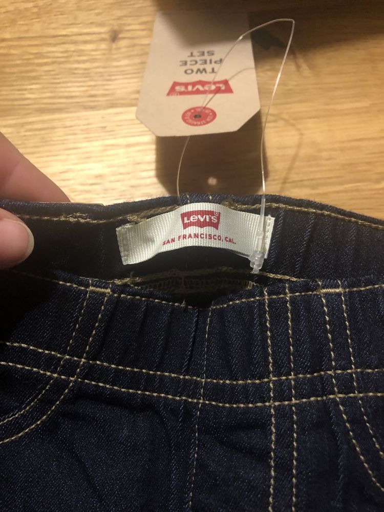 Levi’s komplet spodnie bluzka jeansy 18-24msc 92cm