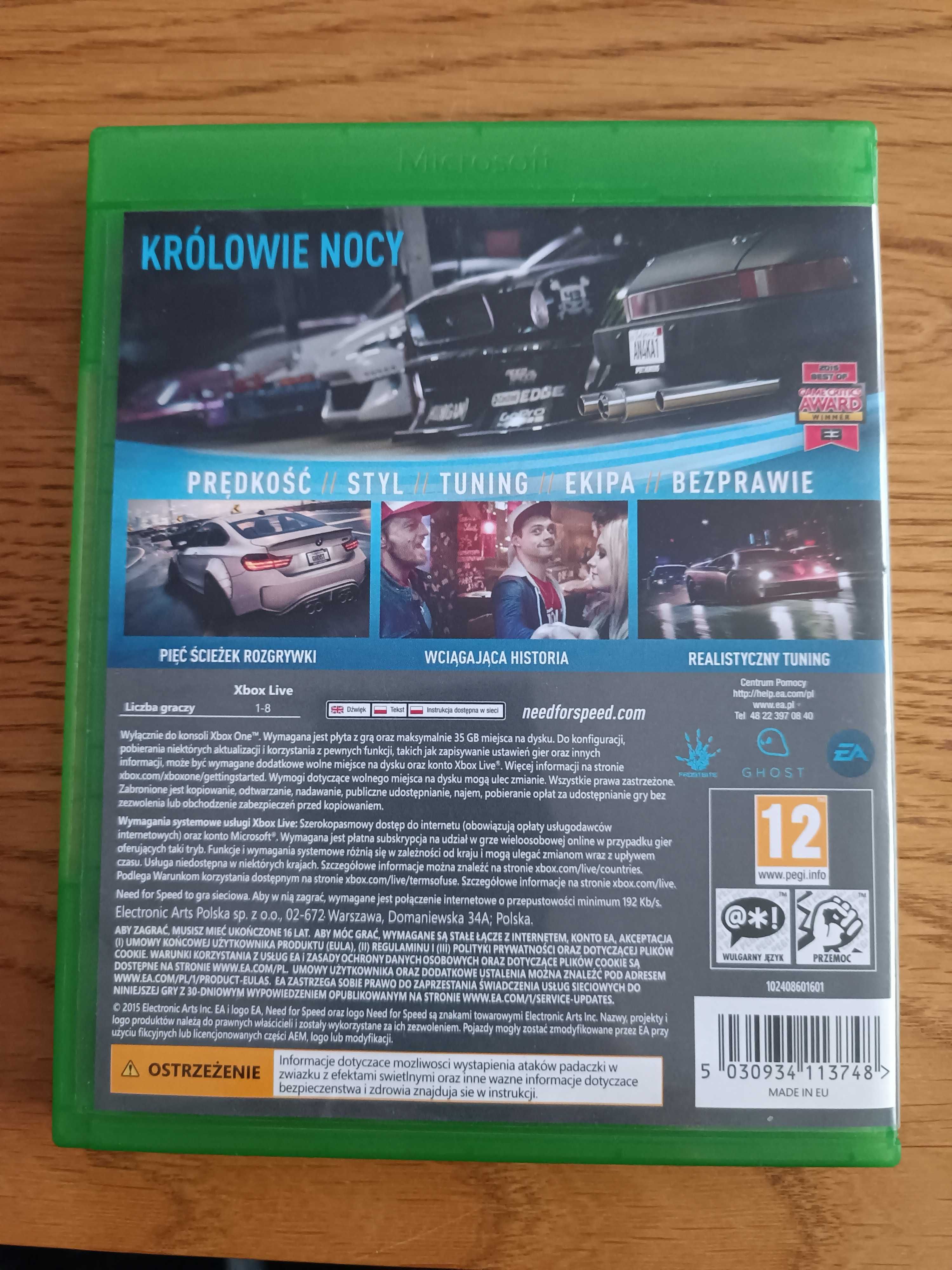 Gra Need For Speed XBOX ONE