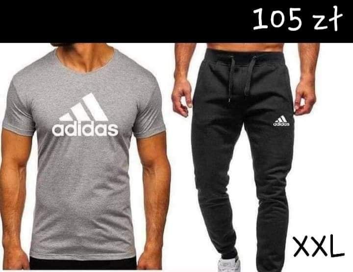 Nowy komplet męski koszulka i dresy rozmiar M L XL XXL RÓŻNE MODELE