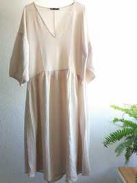 Vestido creme Zara - M