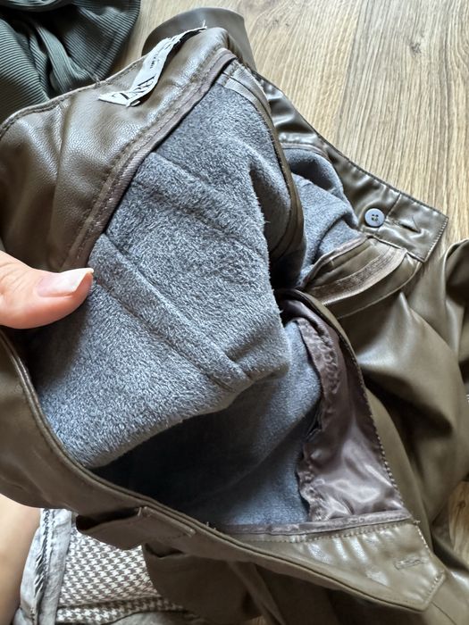 Штани брюки зара zara шкіряні кожаные