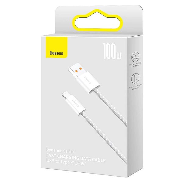 Baseus Dynamic Series kabel USB - USB Typ C 100W 2m biały (CALD)