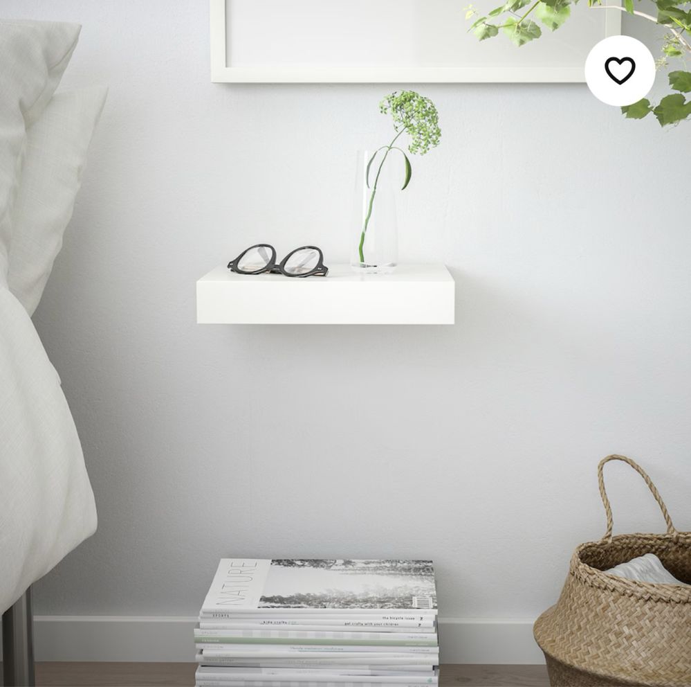 Półka ścienna biala ikea lack