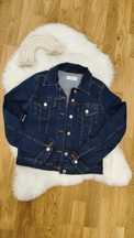 Kurtka MANGO 34 36 katana crop jeansowa damska ciemnoniebieska