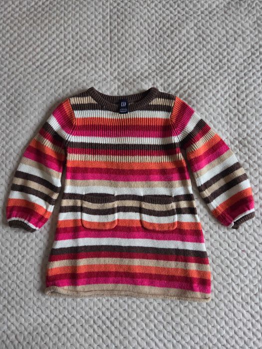 Sukienka sweterkowa GAP 12-18m dziewczęca.