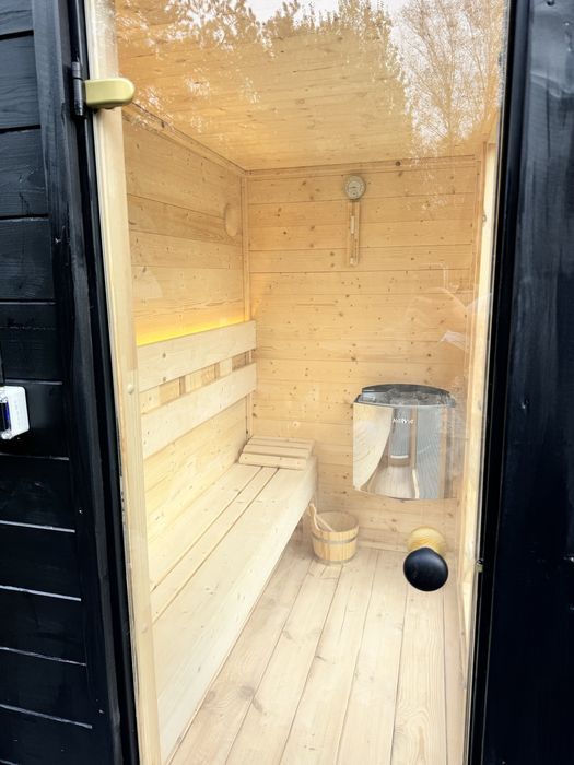 Sauna ogrodowa elektryczna harvia ocieplona