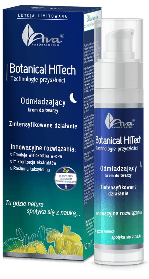 Botanical HiTech Odmładzający krem do twarzy na noc AVA