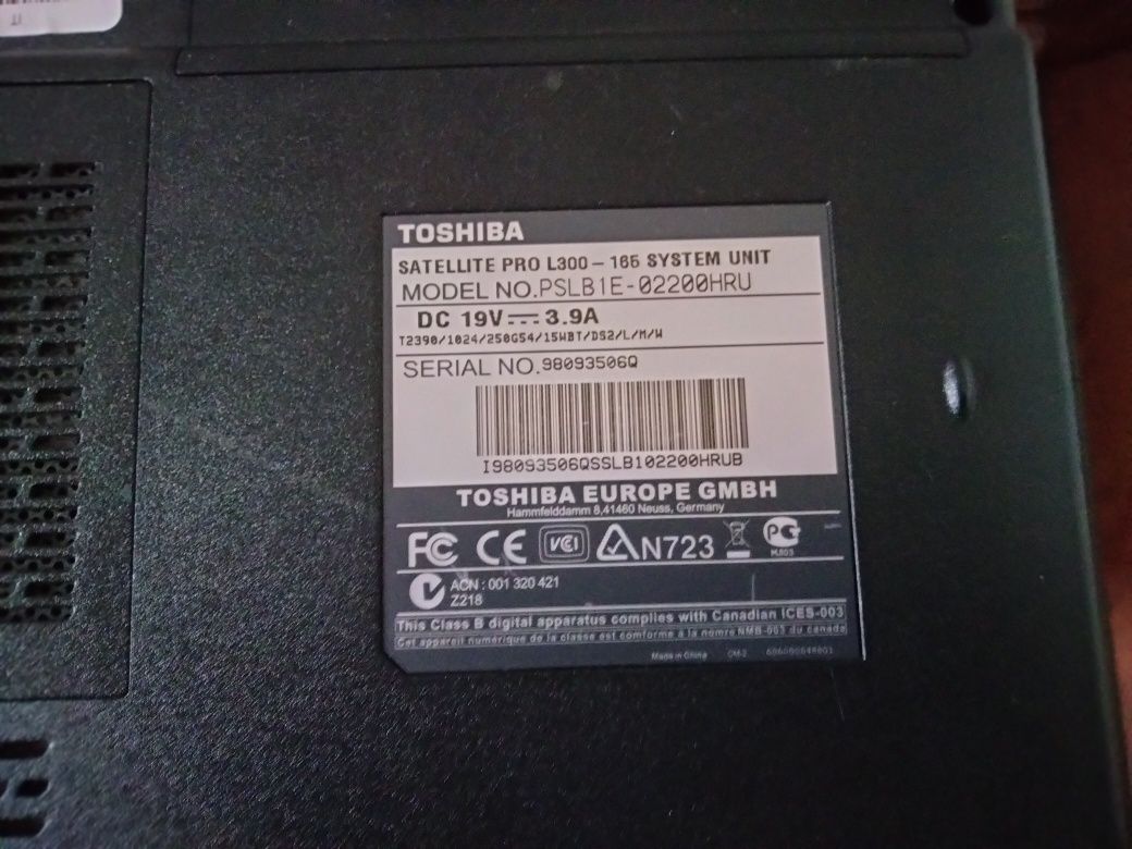 Ноутбук Toshiba satellite pro