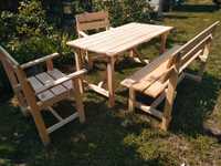 Zestaw ogrodowy, stół, ławka, dwa fotele