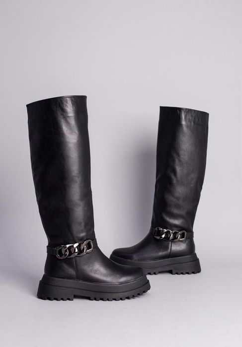 Жіночі зимові чоботи натуральна шкіра