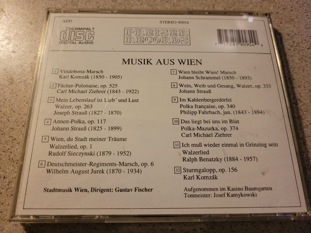 CD Music aus Wien dyr.G.Fischer 1992 Preiser Records