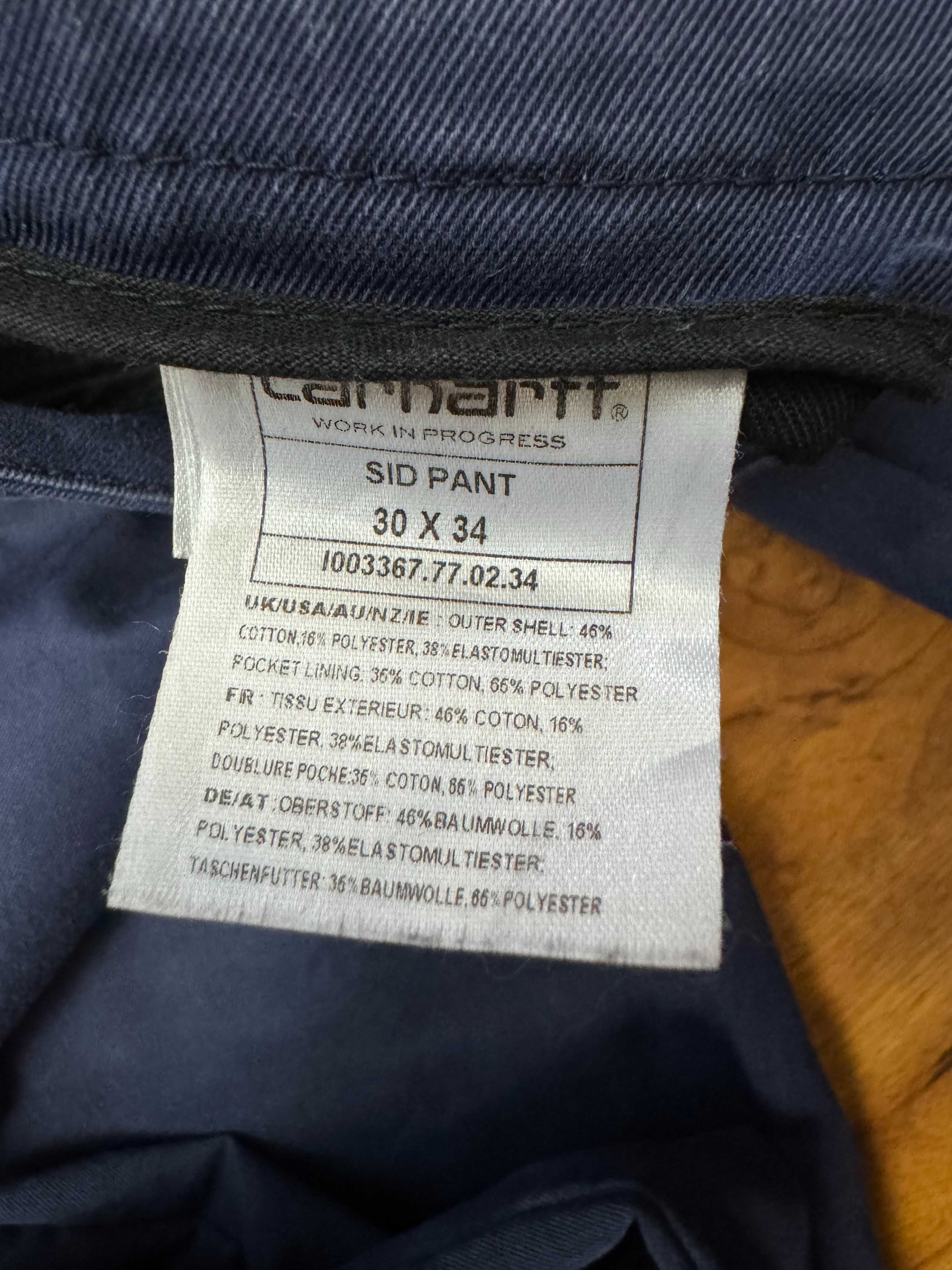 Spodnie materiałowe chinosy bawełniane chinos Carhartt W30 L34 S M