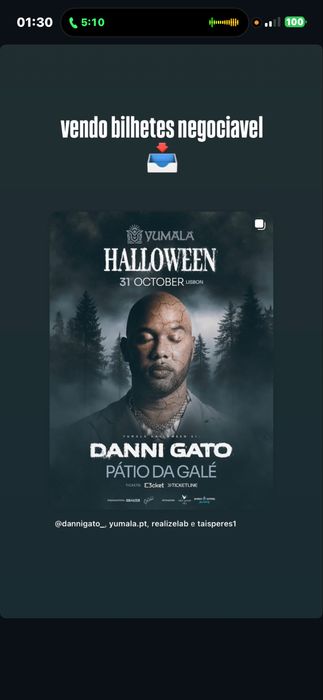 Bilhete Danni Gato dia 31