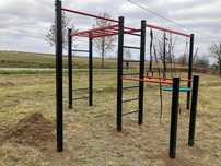 Plac Street Workout siłownia ogrodowa Crossfit Drążek + poręcze