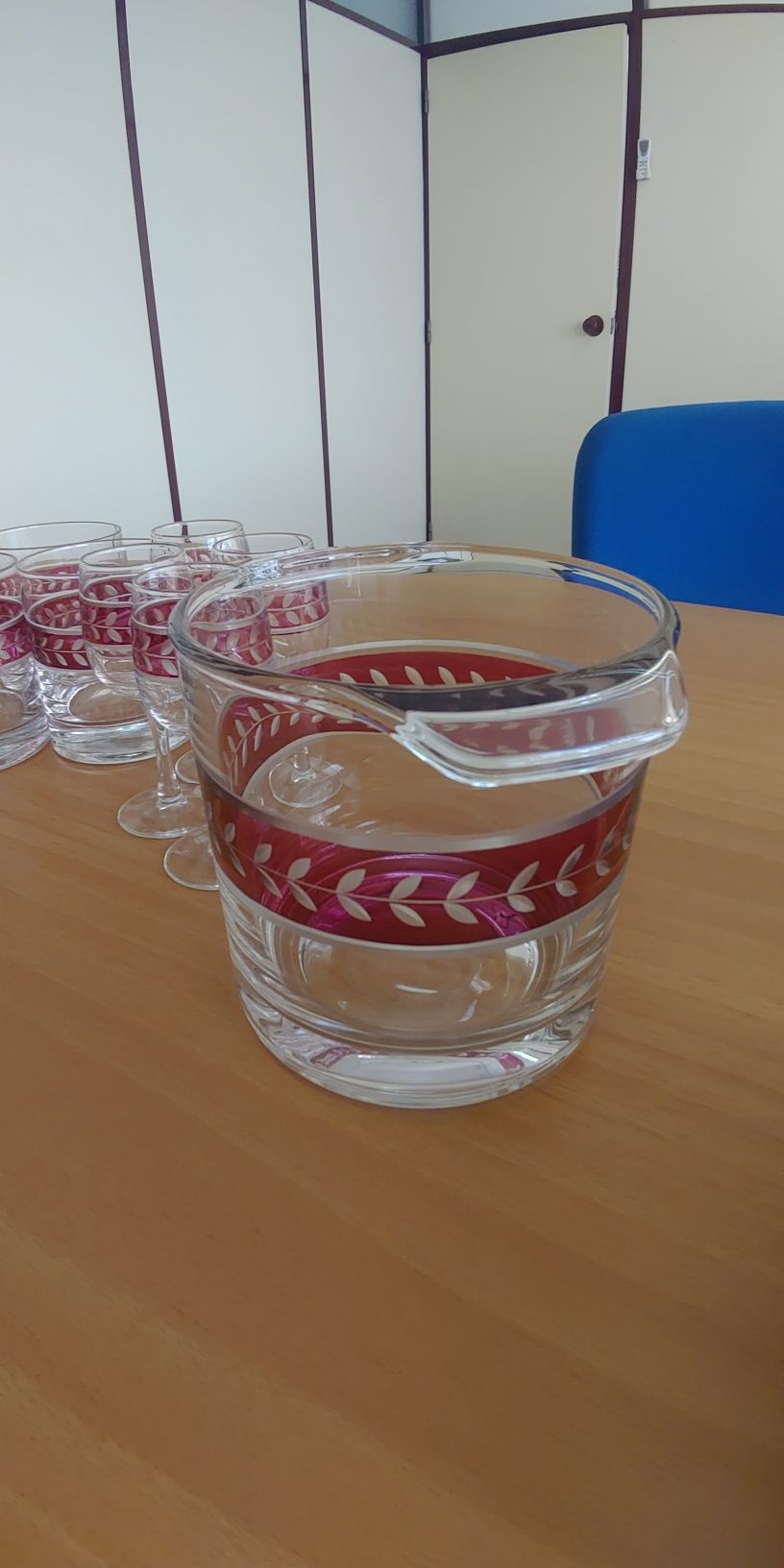 Conjunto Copos, Frapé e Frasco bolachas