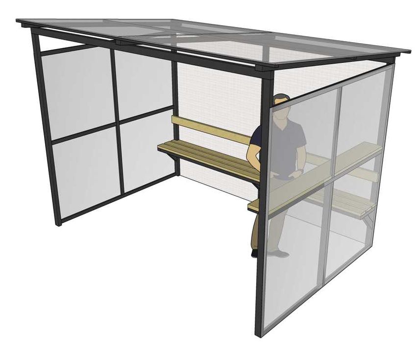 Навіси для паління. Кабіна для паління.  Курилки. Автобусні зупинки.