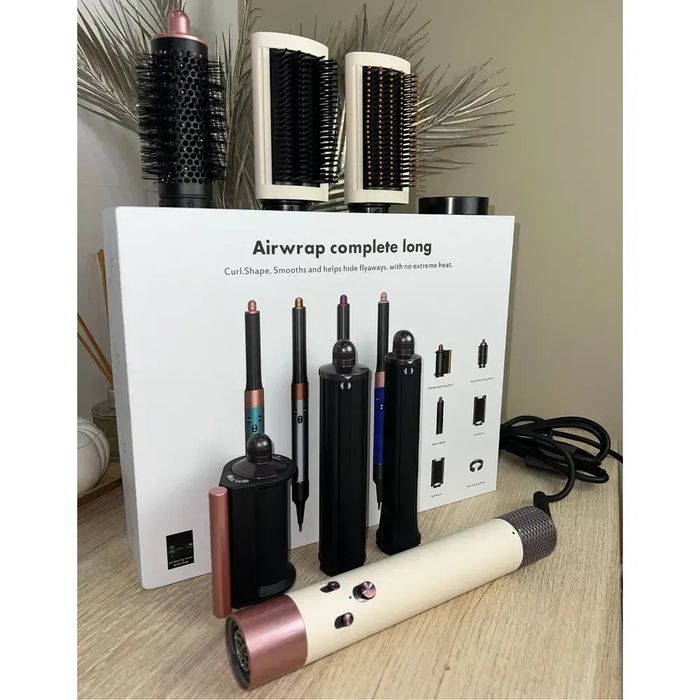 Стайлер Dyson Airwrap Complete Long 6 насадок Sakura Дайсон рожевий