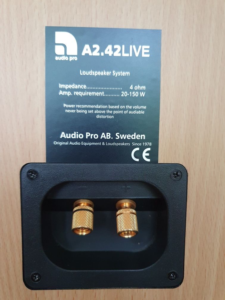 Kolumny AUDIO PRO A 2.42 STUDIO DESIGN Szwedzkie 91dB 4ohm 150W buk
