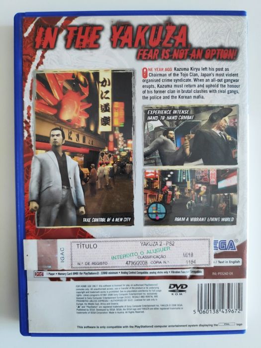 #Como Novo# Yakuza 2 PS2