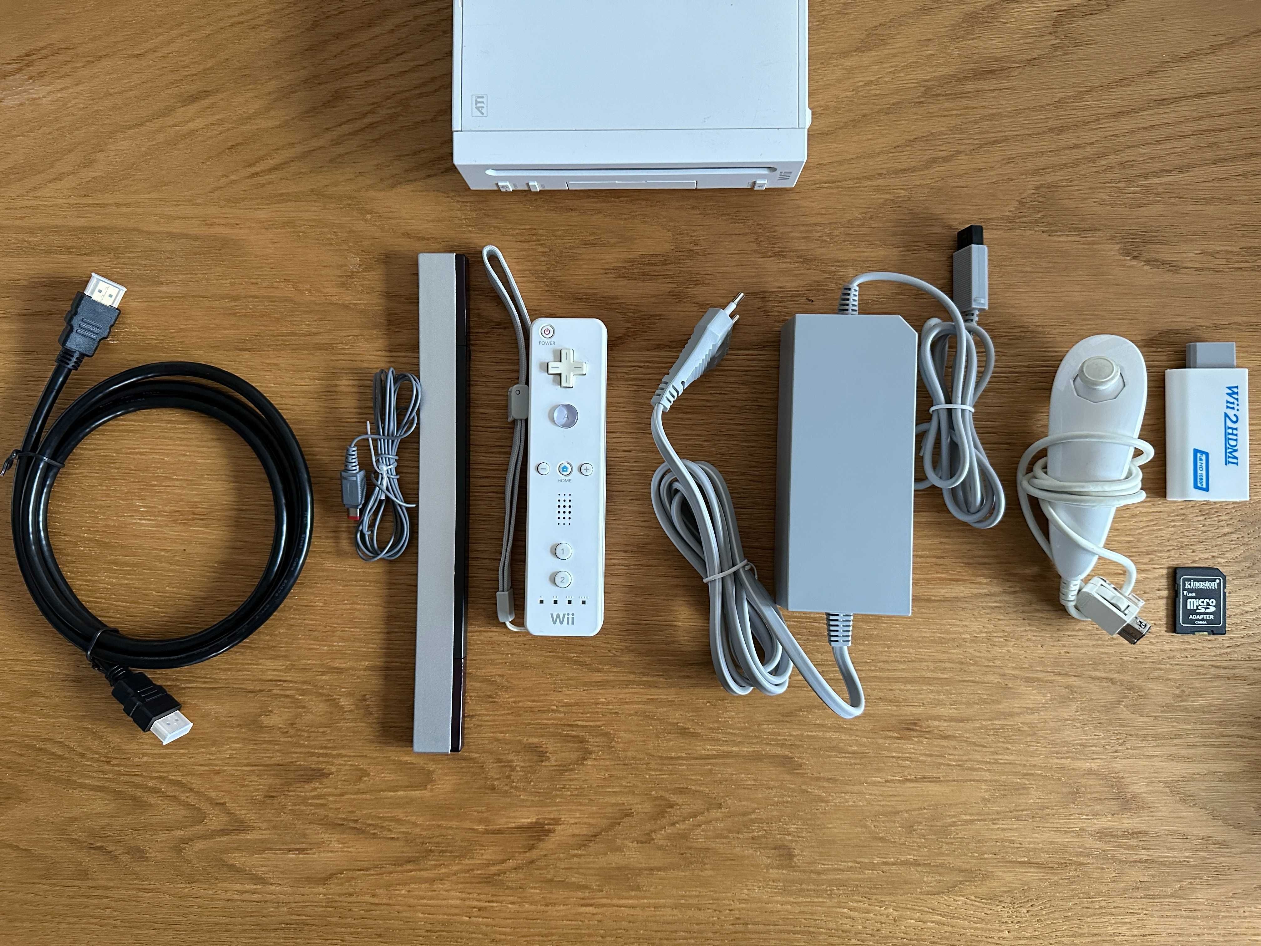 Konsola Nintendo Wii + Akcesoria i dodatki [Biała] 64GB