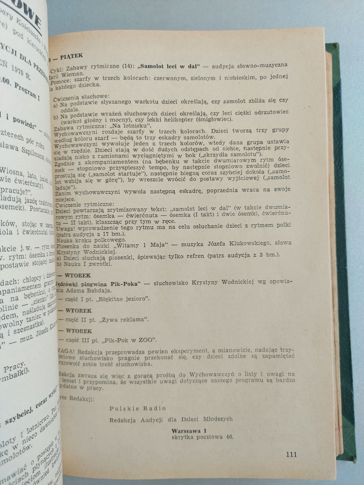 Wychowanie w przedszkolu 1970 - Książka