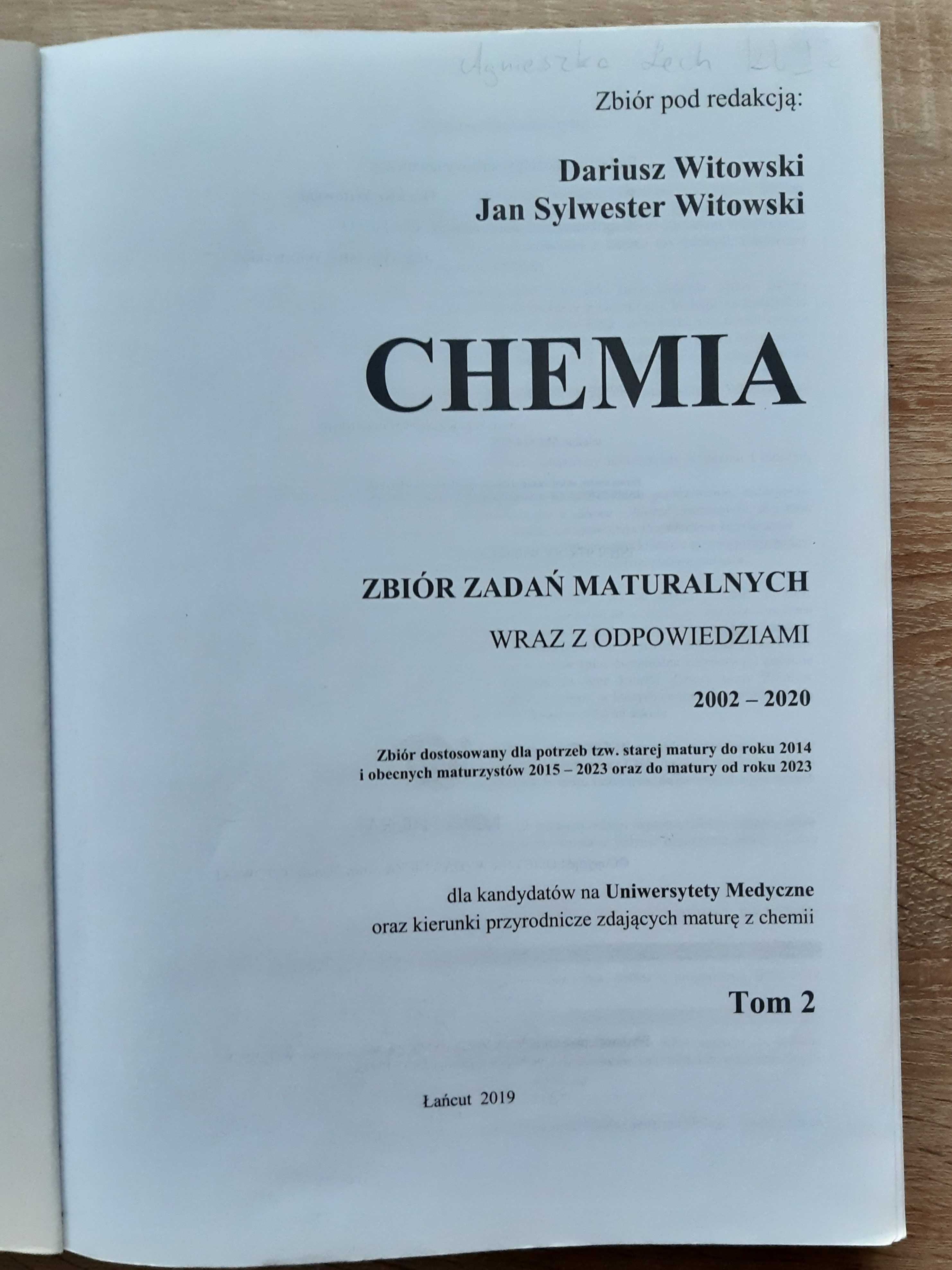 Chemia Witowskiego - komplet zbiorów tomy 1-4